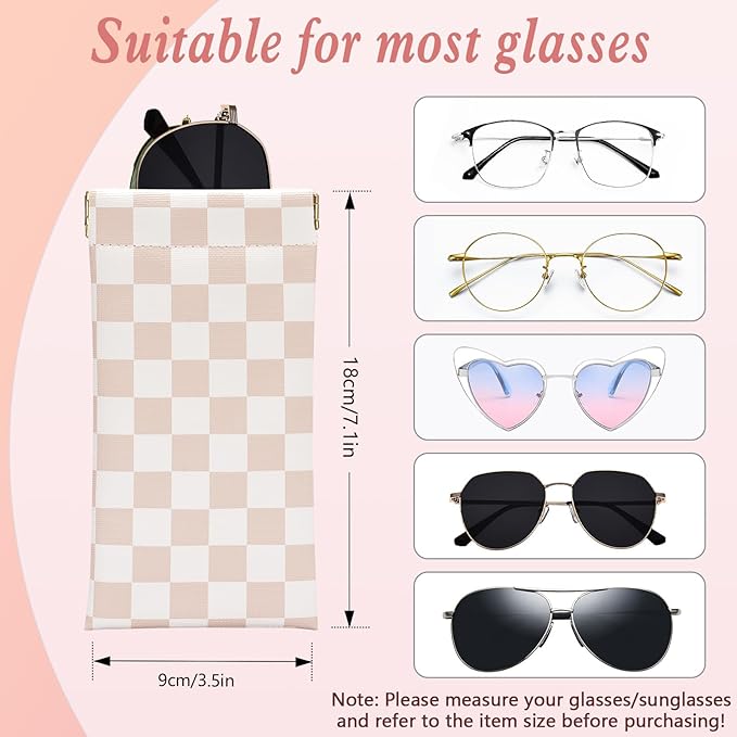 eyeglasses bag Soft Glasses bag, Portable Squeeze Top Sunglasses Case Travel for Women Girls