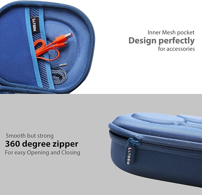 LTGEM Case Compatible with JBL Tune 770NC / 510BT / 720BT / 520BT / 520C / 670NC, for JBL Live 770NC / 670NC / 680NC / 780NC Headphones, Blue