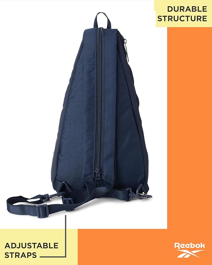Reebok Unisex Crossbody Bag - Convertible Compact Durable Cross Body Bag for Women and Men - Gym and Travel Essentials, Size One Size, Maeve Eastcoast Blue
