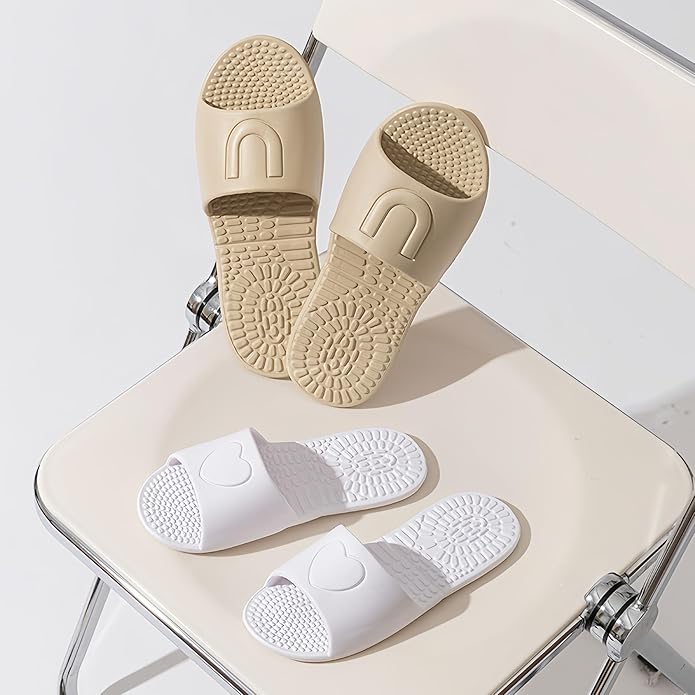 Shower Shoes Travel Foldable Portable Non Slip Slippers for Hotel Guests Swimming Spa Unisex Men Women Lightweight EVA Bathroom Slides Quick Drying Water Resistant Footwear
