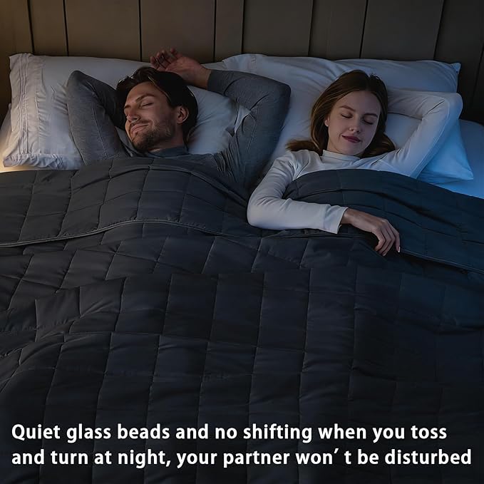 Weighted Blanket for Adults 20lbs, 78"x86", King Size Cooling Heavy Throw Blanket for 180-220lbs, Microfiber Soft Thick Big Blankets Weighted Comforter Breathable Gift for Sleeping, Grey