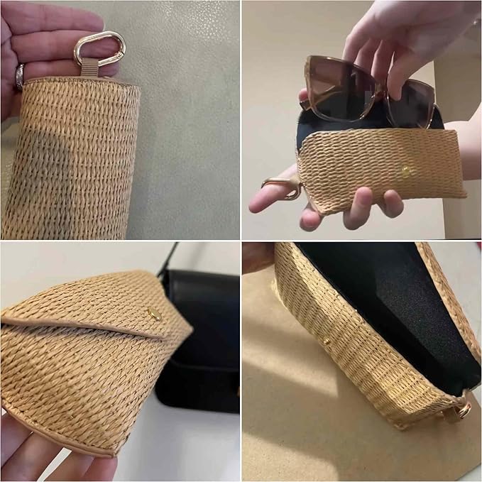 eyeglasses bag Soft Glasses bag, Portable Squeeze Top Sunglasses Case Travel for Women Girls