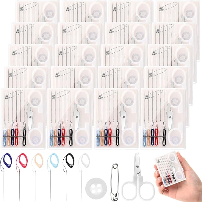 Knitgrip 72 Boxes Travel Sewing Kit Mini Sewing Kits Bulk Portable Pocket Sewings Supplies Accessories DIY with Needle Thread Buttons Scissors for Adults Teen Beginner Mom Grandma Women Gifts