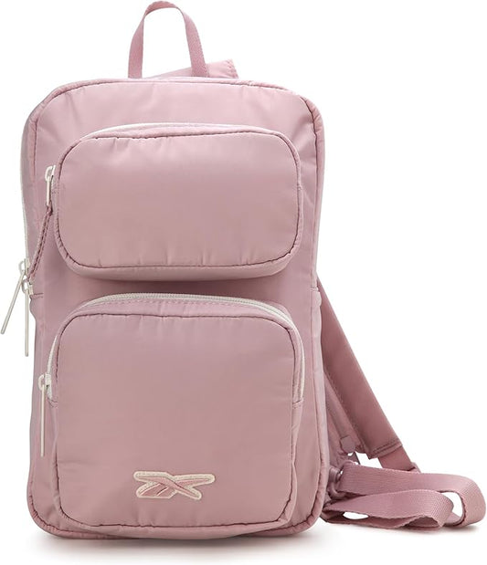 Reebok Unisex Crossbody Bag - Convertible Compact Durable Cross Body Bag for Women and Men - Gym and Travel Essentials, Size One Size, Mikayla Ashen Lilac