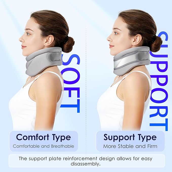 babaka Neck Brace for Neck Pain and Support, Soft Neck Brace Cervical Collar for Women & Men, Neck Support with Support Pad for Sleeping, Relieves Pain and Spine Pressure (M(11"-15"))