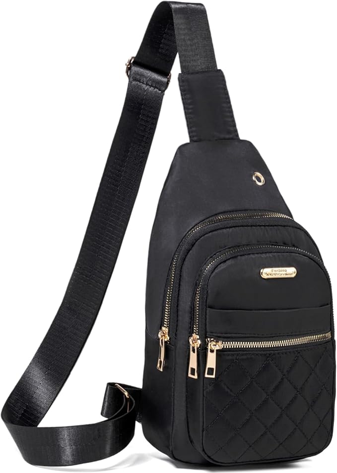 Banelu Small Sling Bag Crossbody Sling Backpack for Women, Small Crossbody Purses Cross Body Bags - Black