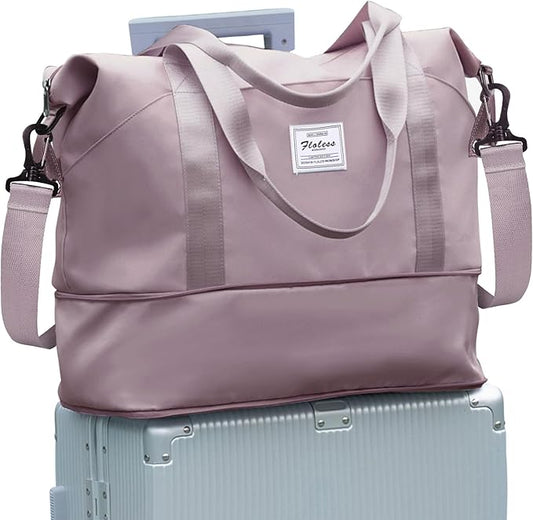 Travel Duffel Bag, Sports Tote Gym Bag, Shoulder Weekender Overnight Bag for Women