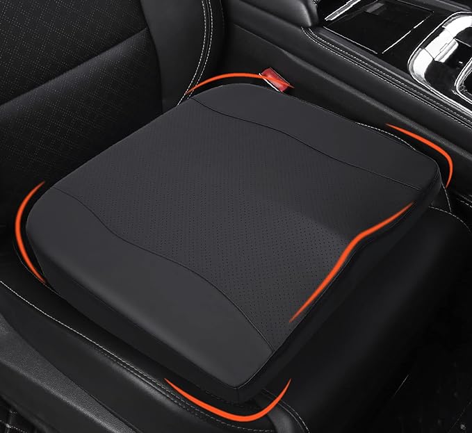 Lofty Aim Car Seat Cushion, Comfort Memory Foam Car Cushions for Driving - Sciatica & Lower Back Pain Relief, Driver Seat Pillow for Auto, Office Chair, Wheelchair - Classic Black