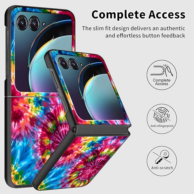 for Motorola Razr Plus 2025 Case,for Razor Plus 2025 Phone Case Cute Slim Hard PC Ultra-Thin Anti-Scratches Shockproof Protective Cover,Colorful