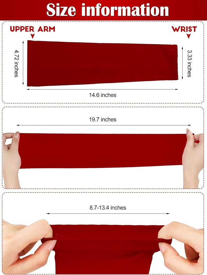 Hicarer Unisex UV Protection Arm Sleeves Long Cooling Ice Silk Arm Cover Sleeves (Bright Colors,18 Pairs)