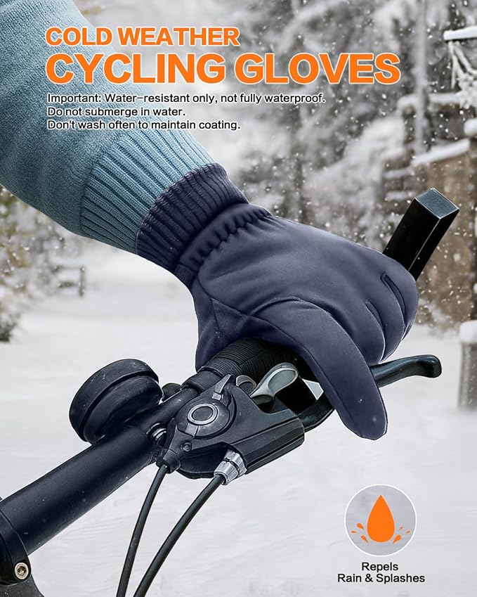 FEWTUR Winter Waterproof Gloves for Women and Men - Thermal Gloves with Touchscreen Fingers, Warm Gloves for Running, Bike and Hiking Cold Weather