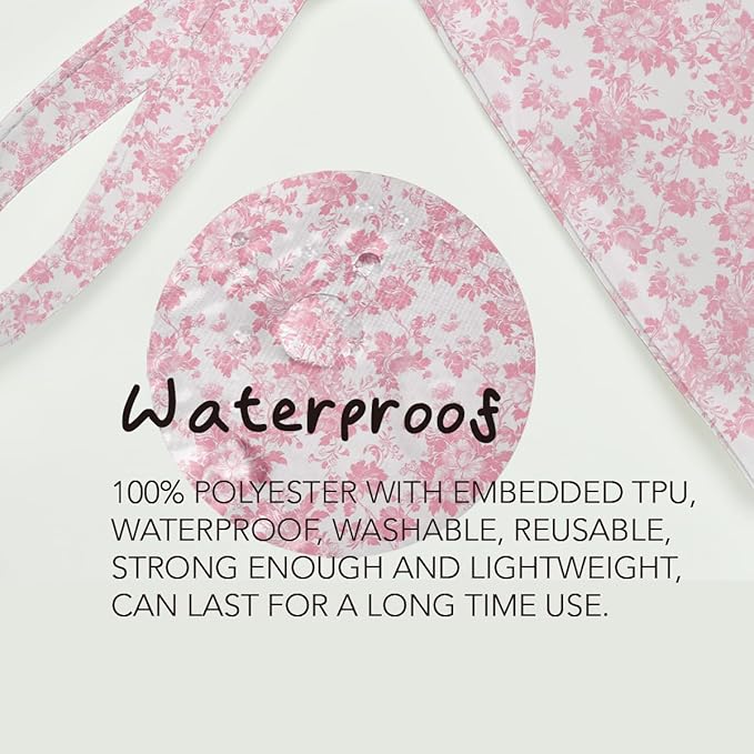 Fokongna Floral Print Wet Bag, Small Portable Waterproof Multi-Functional Organizer for Women, Soft Pink Ditsy Blossom,Ideal for Daily, Beach & Travel,