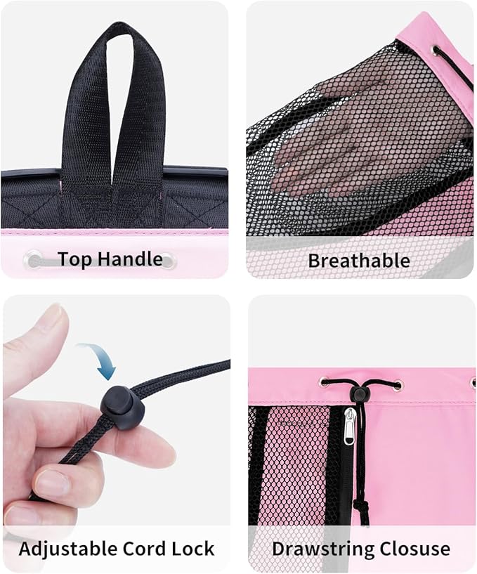 WANDF Swim Bag Mesh Drawstring Backpack with Wet Pocket for Swimming, Gym, and Workout Gear
