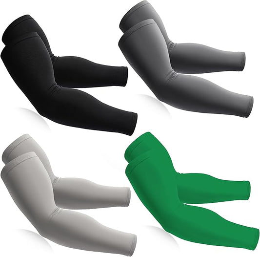 BHYTAKI Cooling Compression Arm Sleeves for Men Women,UPF50 UV Sun Protection Sleeves for Work Sport Tattoo Cover Up
