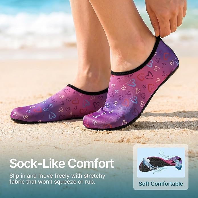 Water Shoes for Women Men Quick-Dry Aqua Socks Swim Beach Outfits Barefoot Yoga Exercise Wear Sport Accessories Pool Camping Must Haves River Hiking Adult Youth Size