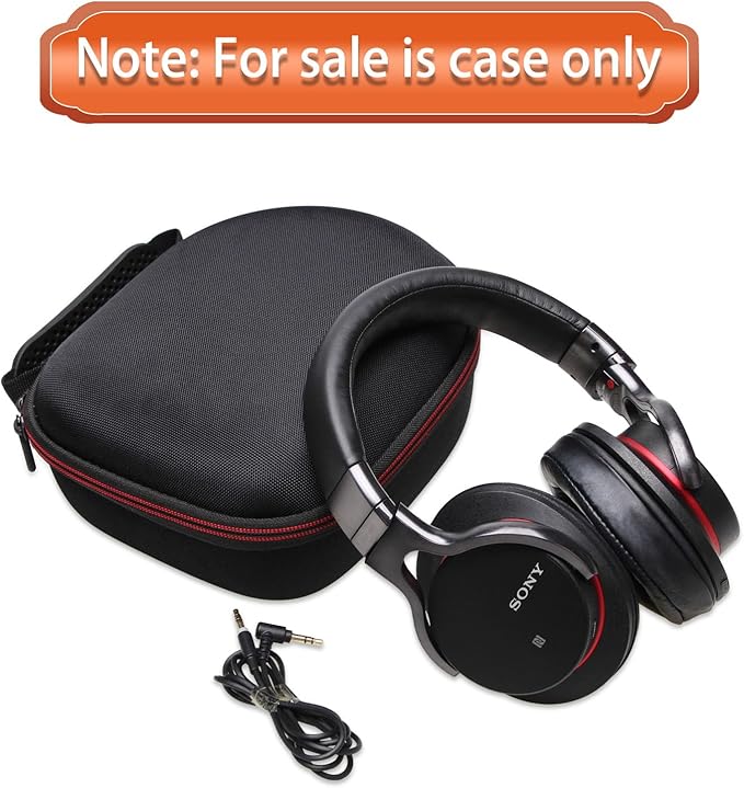 Headphone Headset Case Compatible with JBL, Beats, Sony, Soundcore Anker, Raycon, TOZO, SteelSeries, Logitech, Jabra, Bose, Audio-Technica, Sennheiser Headphones, Red+Black