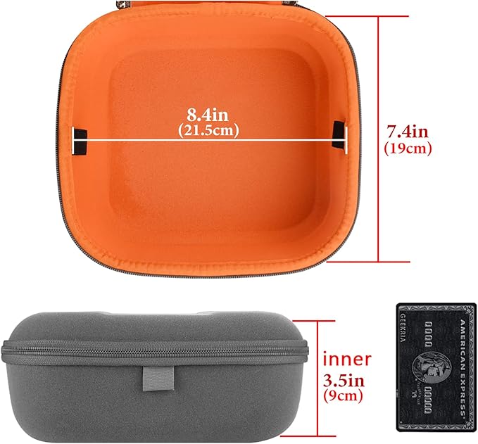 Geekria Shield Headphones Case Compatible with Sennheiser HD 400S/660S/560S and More, Large-Sized Over-Ear Headphones, Replacement Hard Shell Travel with Cable Storage (Microfiber Grey)