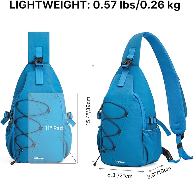 G4Free Sling Bag for Men Women, RFID Blocking Crossbody Bags, Hiking Daypacks Small Sling Backpack Chest Shoulder Bag Travel - Navy Blue