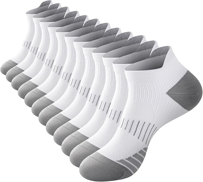 Ankle Compression Socks for Men and Women 6 Pairs, Low Cut Breathable Seamless short Running Socks with Arch Support