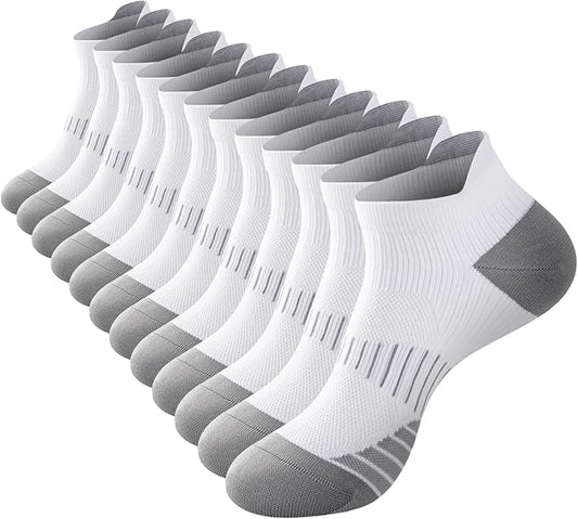 Ankle Compression Socks for Men and Women 6 Pairs, Low Cut Breathable Seamless short Running Socks with Arch Support