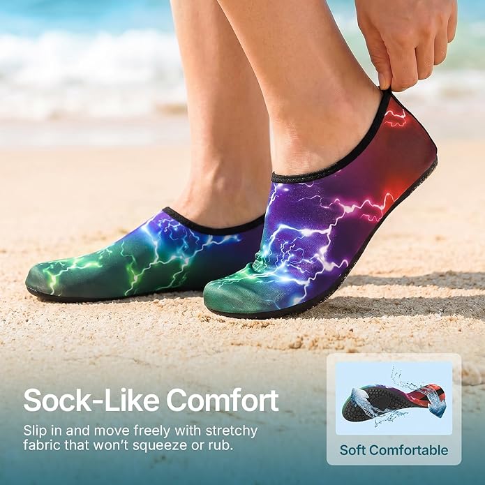 Water Shoes for Women Men Quick-Dry Aqua Socks Swim Beach Outfits Barefoot Yoga Exercise Wear Sport Accessories Pool Camping Must Haves River Hiking Adult Youth Size