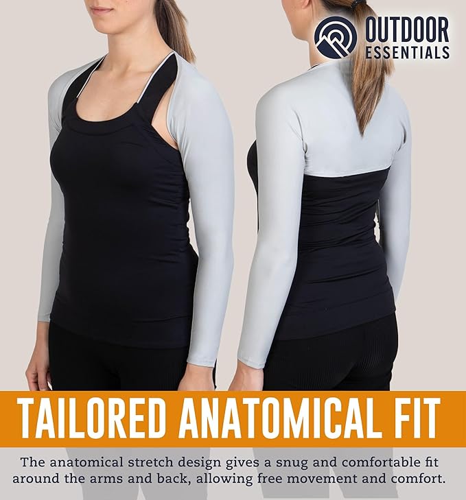 OutdoorEssentials Arm Sleeves for Women - Golf UV Shawl with Sleeves - Workout Shrug Bolero - Arm Tights for Sun Protection