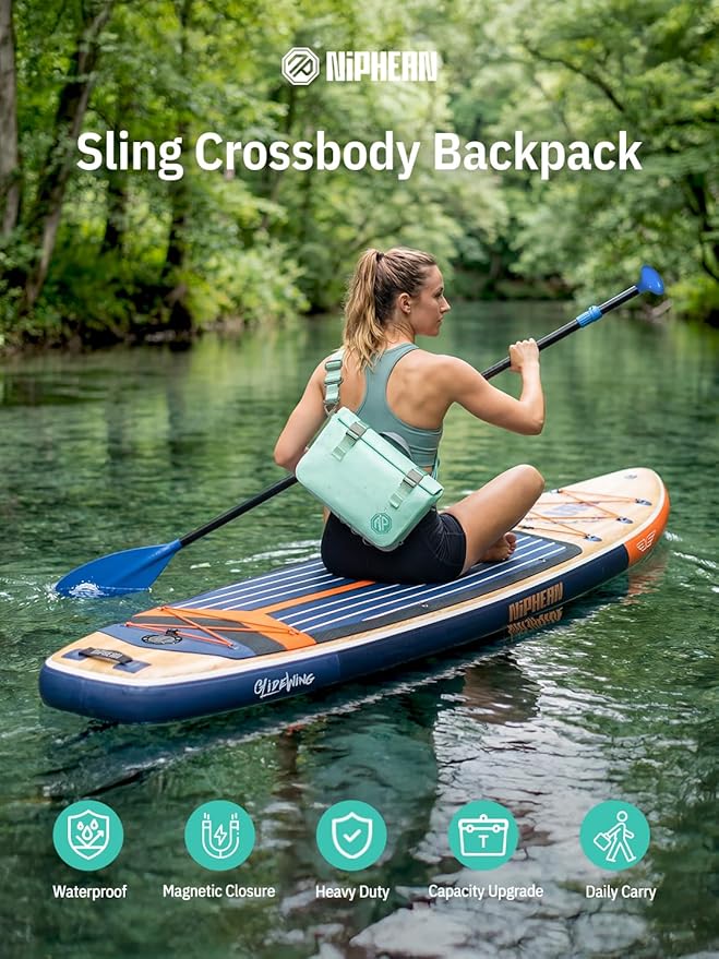 niphean IPX7 Waterproof Fanny Pack with Magnetic One-Hand Closure, Durable Waterproof Dry Bag, for Kayaking, Paddle Boarding, Beach Cruise Essentials, 2.5L Phone Pouch Dry Bags for Men Women