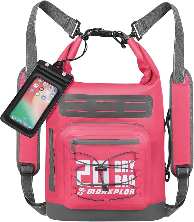 MORXPLOR Dry Bag Waterproof,5L/10L/20L/30L/40L/55L Roll Top Dry Bag Backpack with WaterProof Phone Case for Swim,Kayak