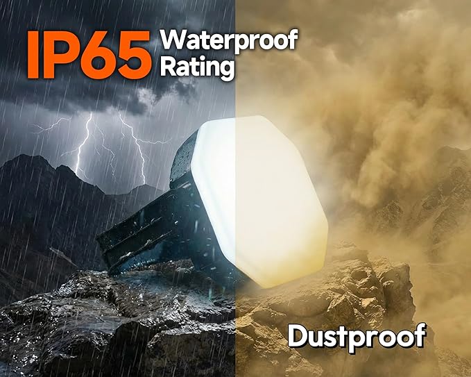 4000LM Rechargeable Hanging Camping Lantern with Magnet and 1/4"-20 UNC Threaded Mount, 3 Light Modes, 30W Portable Tent Light, IP65 Waterproof LED Flashlight for Fishing, the Man Cave, RV, Emergency