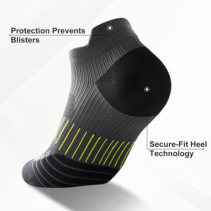 Ankle Compression Socks for Men and Women 6 Pairs, Low Cut Breathable Seamless short Running Socks with Arch Support