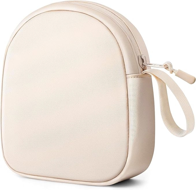 Inesore Headphone Case Compatible with JBL Tune & Live/Sony WH-CH520 510 720/ Sony MDR-ZX/Bose QuietComfort/JLab/BERIBES/TOZO/KVIDIO/SoundCore,Headset Carrying Storage Bag Headphone Pouch, Beige
