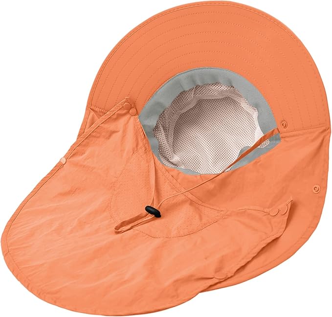Sun Hat for Men Women with Neck Flap,UPF 50+ UV Protective Hiking Fishing Hats,Wide Brim Sun Hat for Women&Men