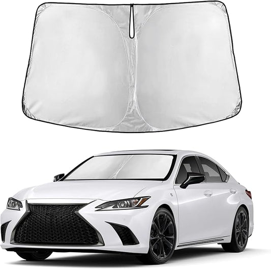 Autovir Windshield Sun Shade Fit for 2019-2023 2024 2025 Lexus ES Sunshade, Front Car Window Shades Sun Visor, Blocks UV Rays & Heat, Car Accessories
