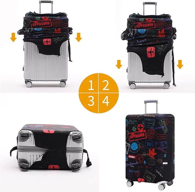 TRAVELKIN more than travel Luggage Covers For Suitcase Tsa Approved,Suitcase Cover Protector Fit 29-32 Inch Luggage
