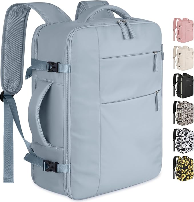 Capolo Travel Backpack for Women Men Waterproof Laptop Backpack Airlines Approved Carry On Backpack Bag Computer Bookbag for Business, Work, Traveling Fits 17 Inch Laptop(Blue)