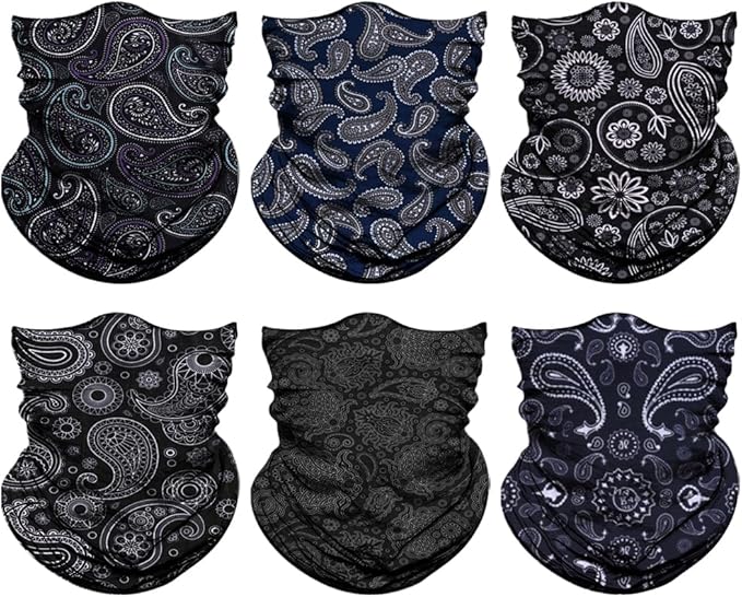 Neck Gaiter for Men Women Headwear Bandana Head Wrap Face Scarf Mask Cover Warmer Balaclava-Seamless & Versatile