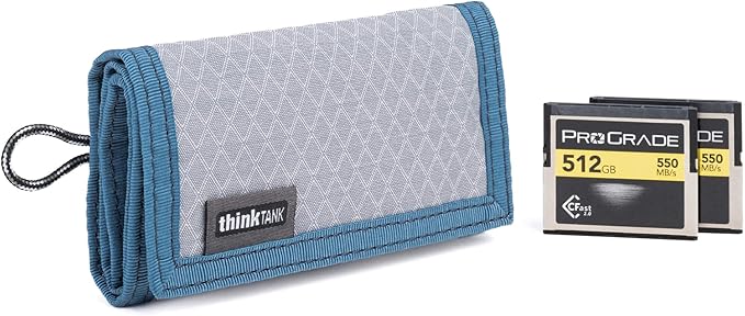 Think Tank Pixel Pocket Rocket Memory Card Folding Wallet for 10 CFast or CF Express Type B Memory Cards (Marine Blue)