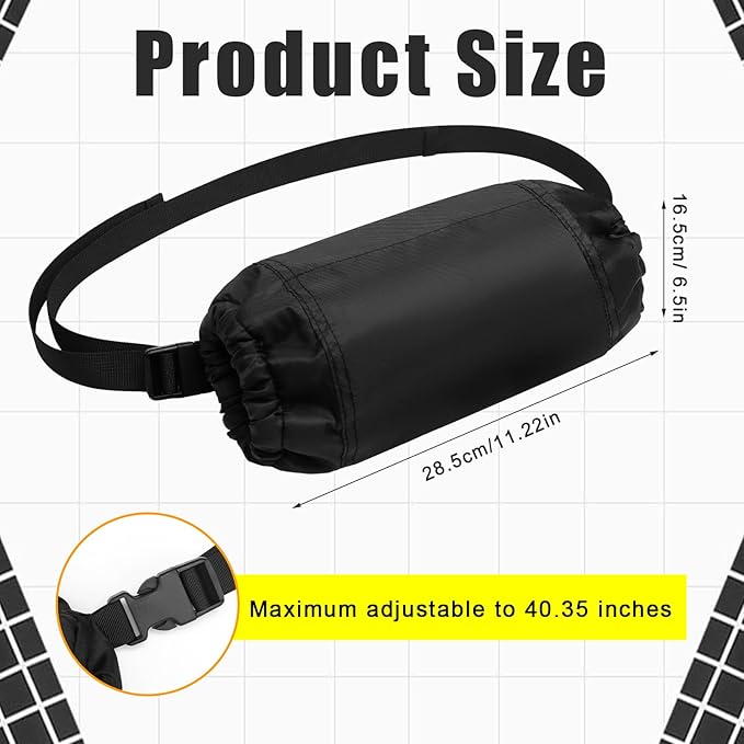 Cozypower 2 Pcs Football Hand Warmers Pouch Hand Muff Sports Pouch with Zipped Pocket and Adjustable Waist Strap Youth Kids Size Sports Warmer for Football, Baseball
