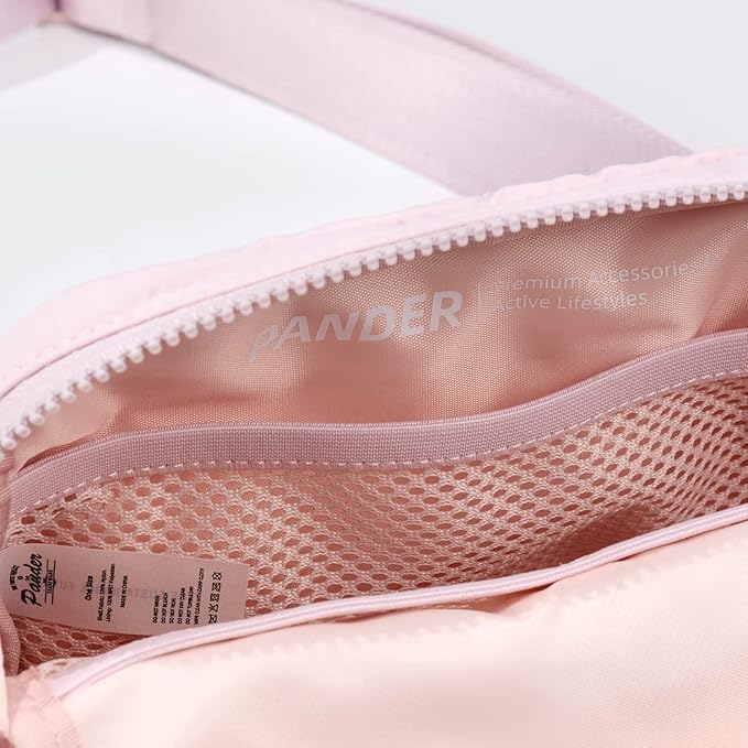 Pander Belt Bag Large 2L, Nylon Fanny Pack Purse for Women and Men with Adjustable Strap