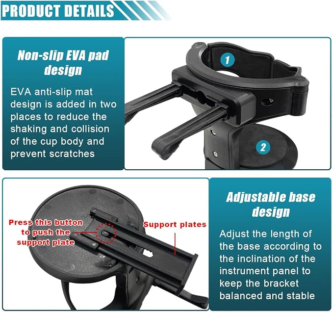 KITUREK Cup Holder for Car, Multi-Function Car Cup Holder Organizer, Car Trash Can, Hanging Cup Holder Expander for Car Air Vents, Vehicle Beverage Organizer Suitable for Cars Trucks (2 PCS)