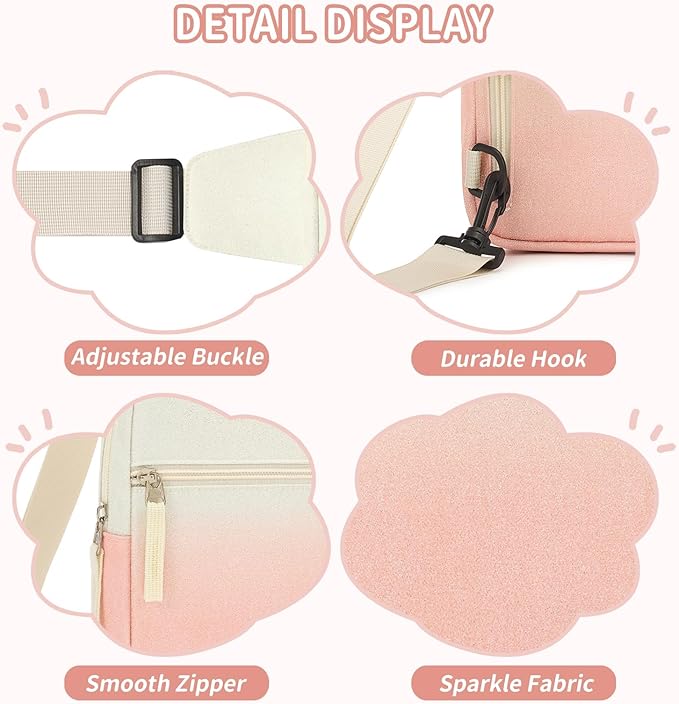 Birthday Gifts for 8 9 10 11 12 Year Old Teens Girls Kids, Fanny Pack Crossbody Bag Sling Belt Bags Purse, Dorm Travel Essentials for Girls Fashion, Preppy Tween Teen Girl Gift Trendy Stuff