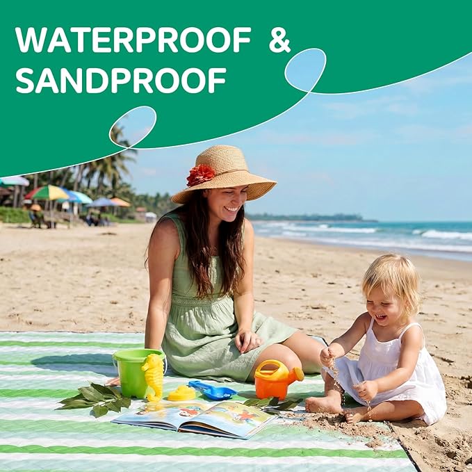 Waterproof Beach Blanket Picnic Outdoor Camping Mat Women Men Christmas Xmas Birthday Cool Ideas Best Friend Teacher Mother Day Mom Grandma Coworker Boss Bestie Adult Thank You Appreciation