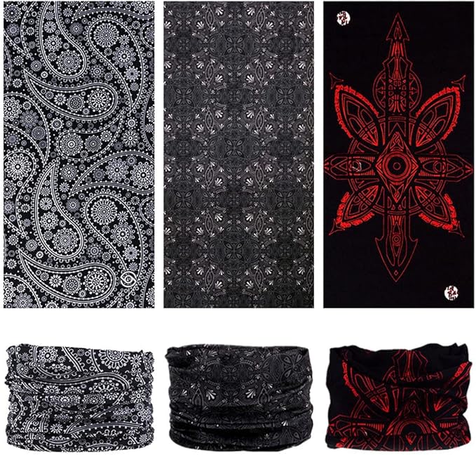 VANCROWN Headband Neck Gaiter Head Wrap Headwear Face Mask Magic Scarf Bandana for Men and Women