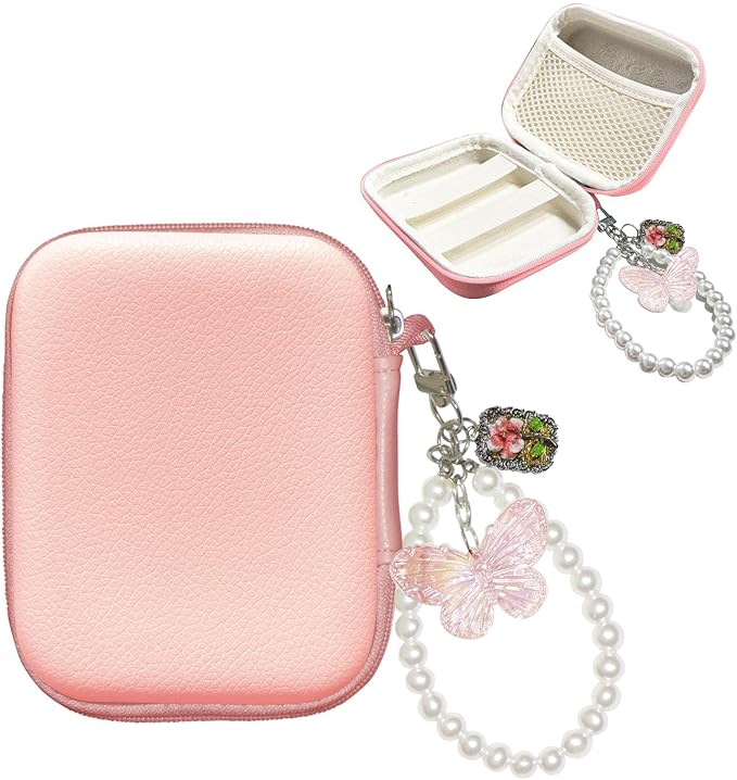 STARGAZ Digital Camera Case,suitable for camera case small such as CAMKORY/KODAK PIXPRO FZ45/FZ55/Canon PowerShot ELPH/HS,Leica,etc.Compact digital camera bag, can also store such as SD cards(Pink)