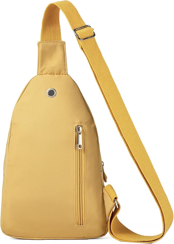 Banelu Small Sling Backpack Crossbody Bags for Women Men, Small Sling Bag Cross Body Bag Fanny Packs Crossbody Purses - Gold