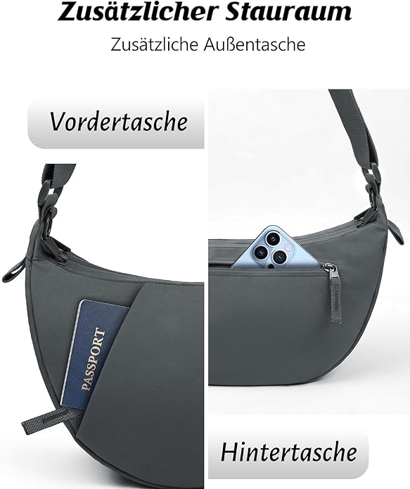 Crossbody Bag Lightweight Water Resistant Shoulder Bag Anti-Theft Handbag for Travel Daily Work Shopping