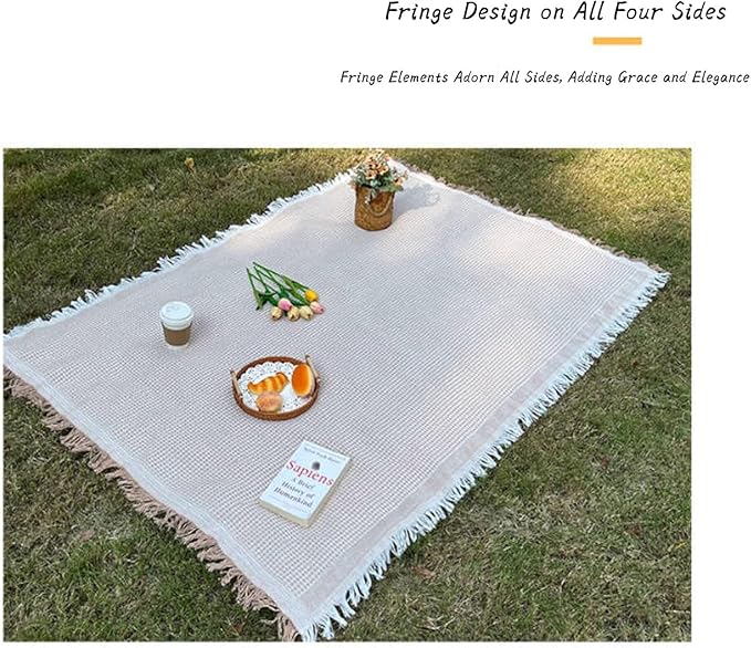 70"x 70" Picnic Blanket Extra Large,Layer Outdoor Blanket for 5 to 7 Adults,Camping Grass Lawn Park Accessories Cute Couple Gifts Ideas Wedding Registry for Park, Beach (Yellow)