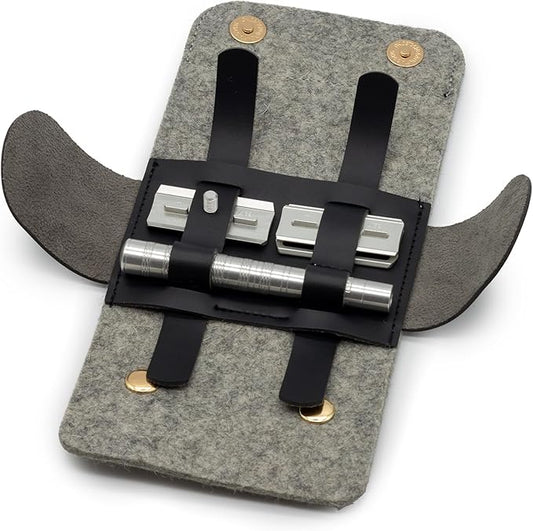 Henson Shaving The Razor Case - Vegan Leather and Merino Wool