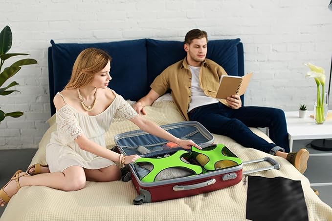 Shacke 5 Set Packing Cubes for Travel – Luggage Organizer & Suitcase Bags with Laundry Bag, Carry On Packing Organizer, Travel Accessories for Women Men (Green Grass)