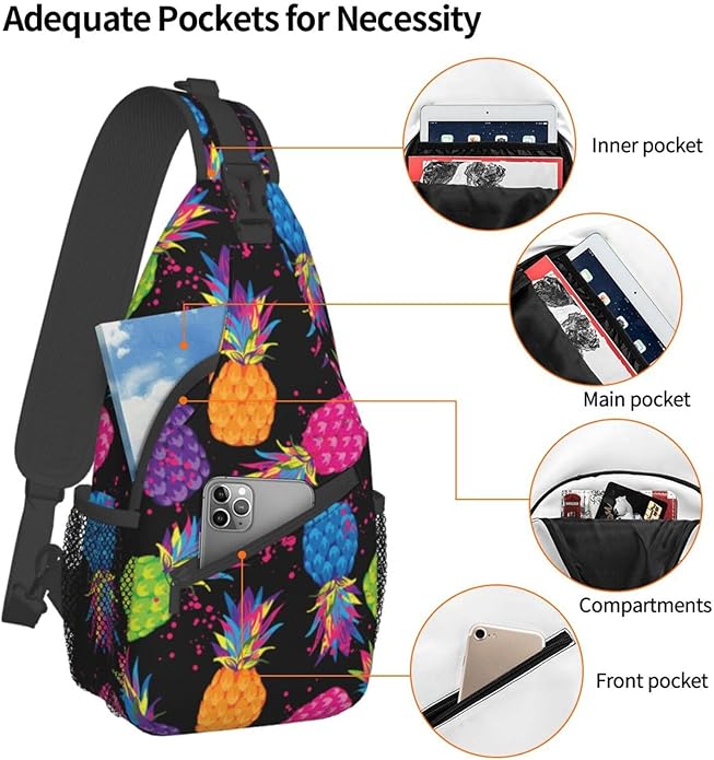 Sling Backpack Unisex Crossbody Chest Bag Shoulder Chest Bag For Women Men Hiking Travel